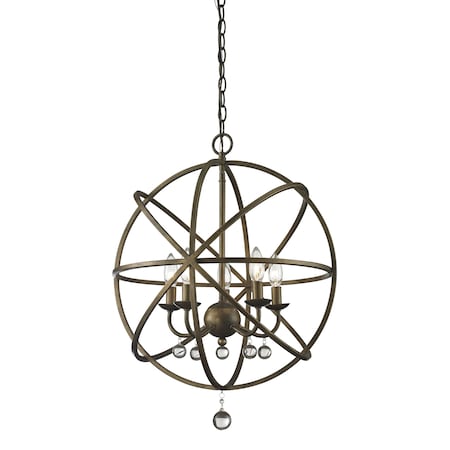 Z-Lite Acadia 5 Light Pendant, Golden Bronze 416-20